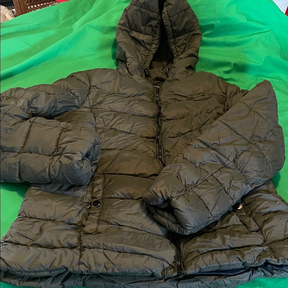 Madden Girl Olive Puffer Jacket with Hood